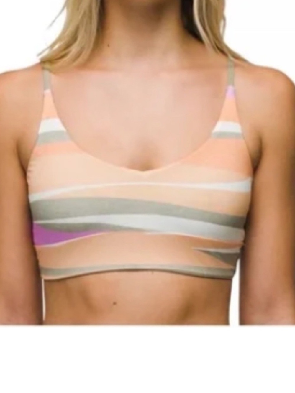 NWT PrAna Willow Falls Reversible Bikini Swim Top Medium SPF 50+ Sustainable